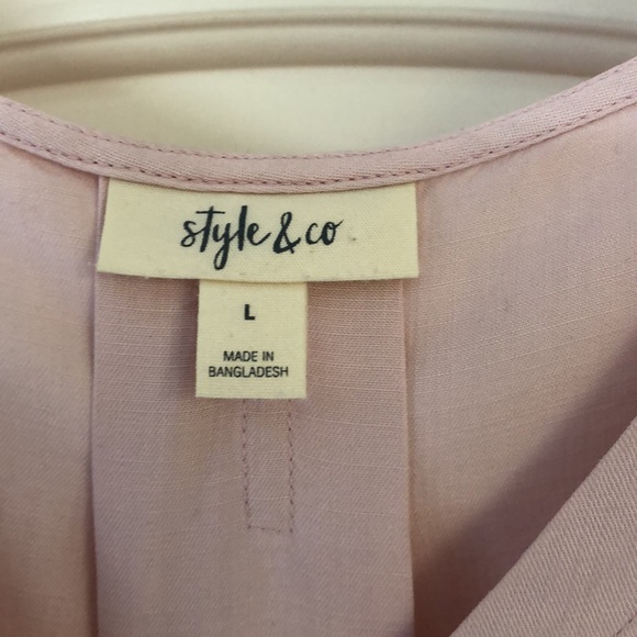 Style & Co Button down flutter sleeve blouse - Picture 4 of 7